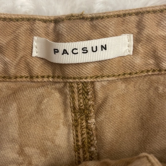 PACSUN WOMENS BROWN TIE DYE HIGH RISE FESTIVAL SHORTS - Picture 8 of 12